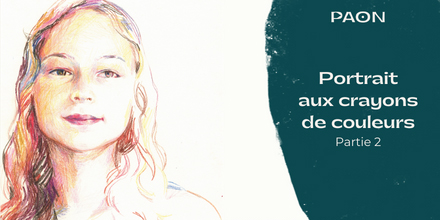 couverture de : Portrait en couleurs aux crayons de couleurs
