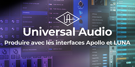 couverture de : Produire avec les plugins Universal Audio, les interfaces...