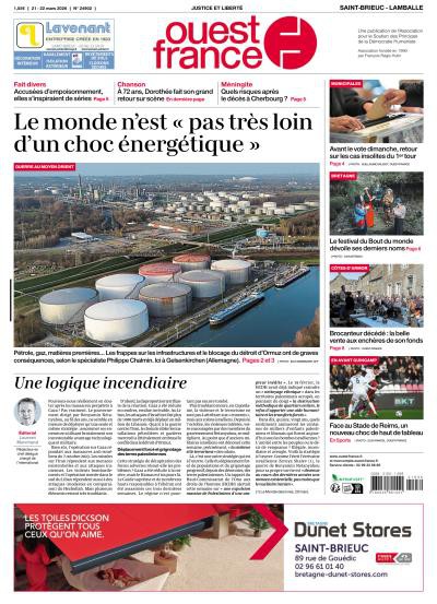 couverture de : Ouest-France - Saint-Brieuc, Lamballe