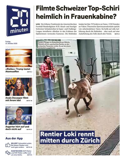 couverture de : 20 Minuten - Deutschschweiz uberregional