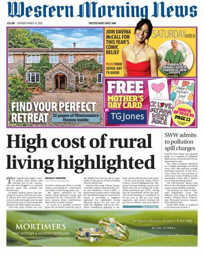 couverture de : Western Morning News (Saturday)