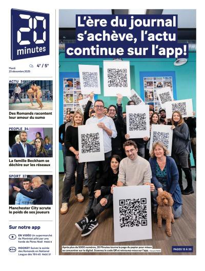 couverture de : 20 minutes - Suisse romande