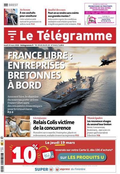 couverture de : Le Telegramme - Brest