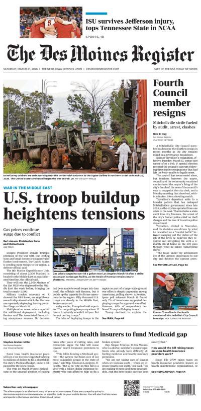 couverture de : The Des Moines Register