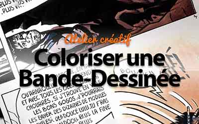 couverture de : Photoshop CC - Coloriser une bande dessin&eacute;e