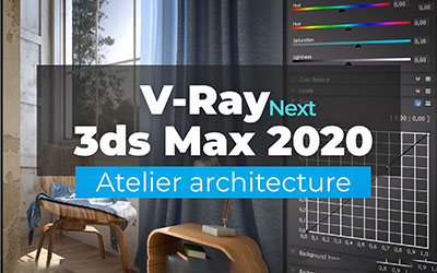 couverture de : 3ds Max 2020 / V-Ray Next - Atelier architecture