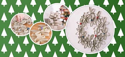 couverture de : Fabriquez votre couronne de l'avent en rouleaux de papier...