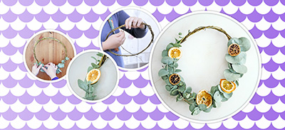 couverture de : D&eacute;couvrez la vannerie et r&eacute;alisez une couronne d&rsquo;eucalyptus