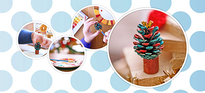 couverture de : Cr&eacute;ez un mini sapin en pomme de pin